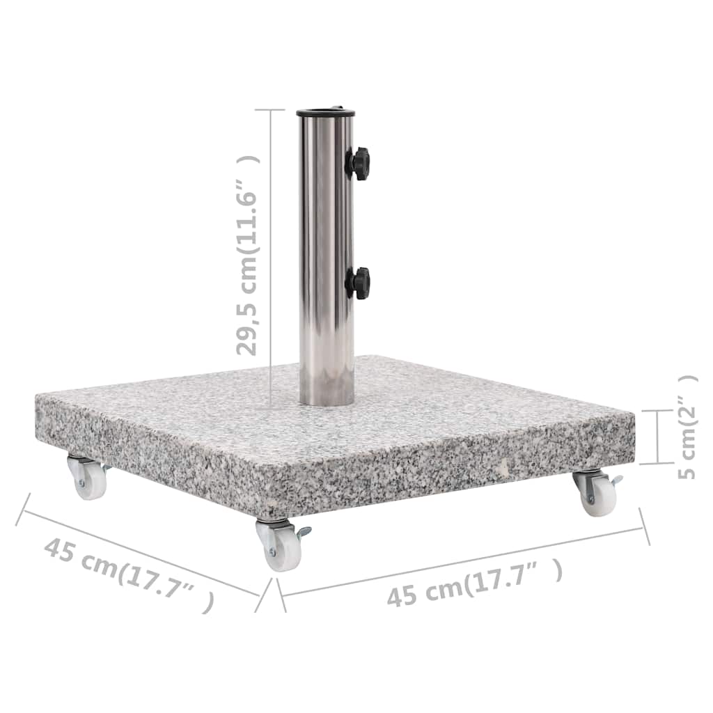 Parasolvoet Vierkant Graniet 1 30 kg Grijs