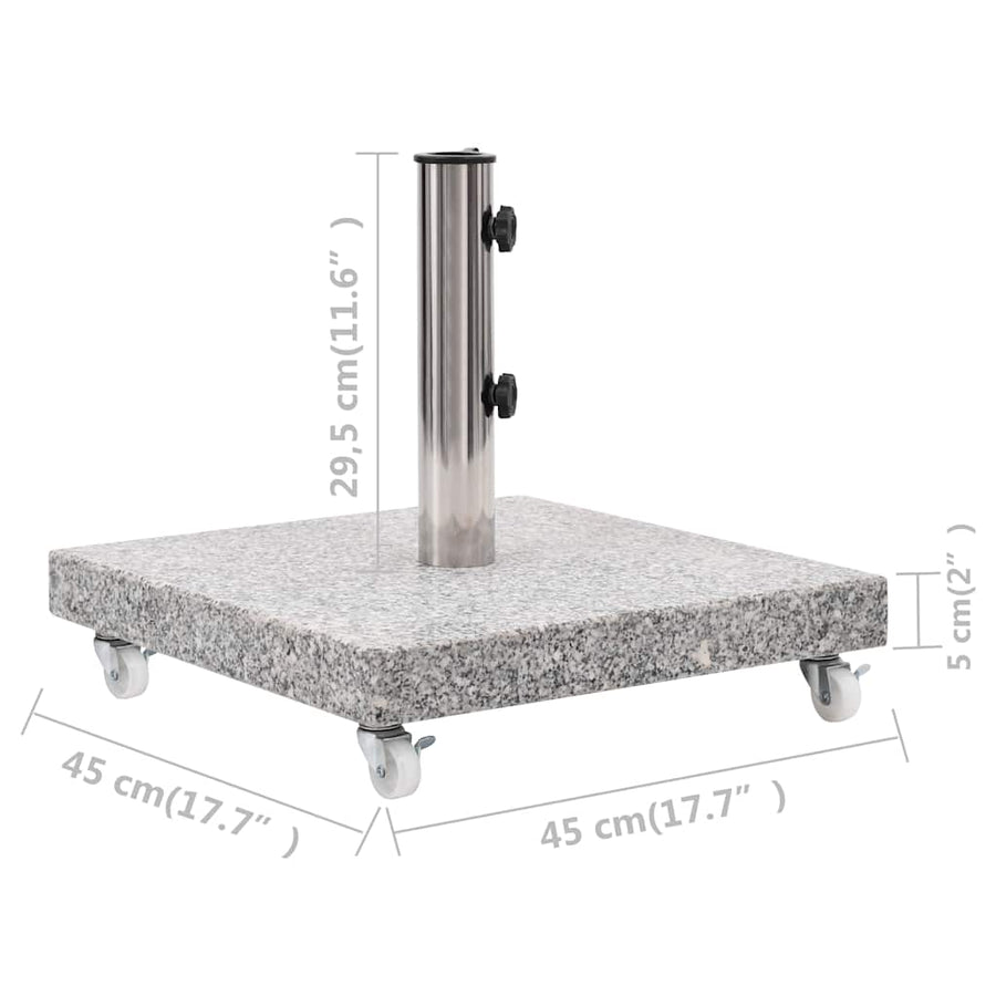 Parasolvoet Vierkant Graniet 1 30 kg Grijs