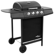 Gasbarbecue 4 branders 107,5x55x96,5 cm zwart