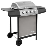 Gasbarbecue 4 branders 107,5x55x96,5 cm zwart zilver