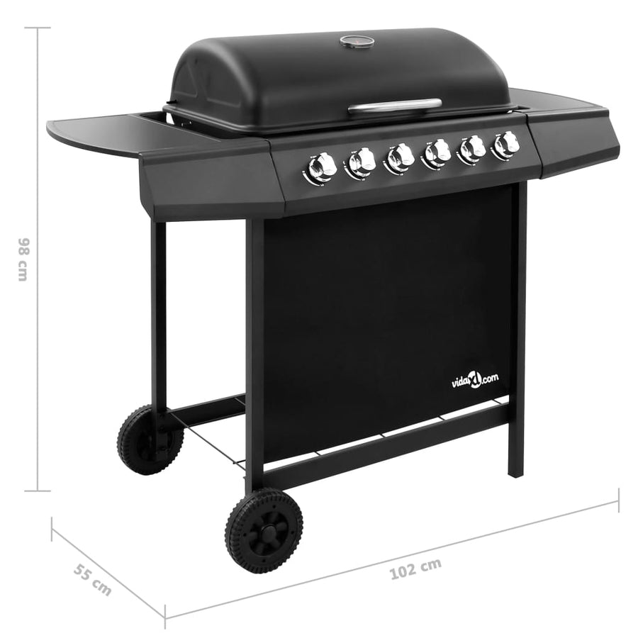 Gasbarbecue Met Zwart 6 branders