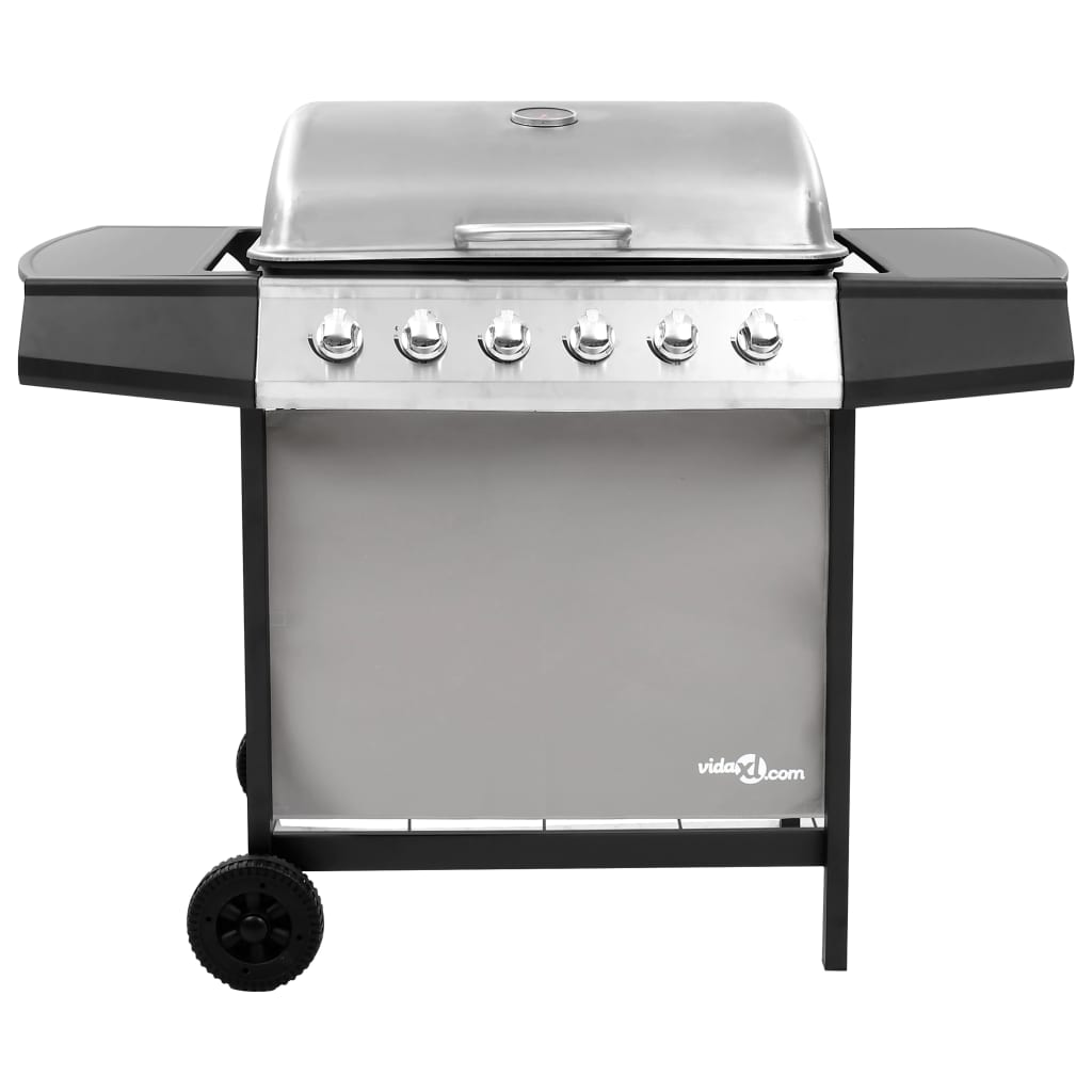 Gasbarbecue Met Kleurig Zwart en zilver 6 branders