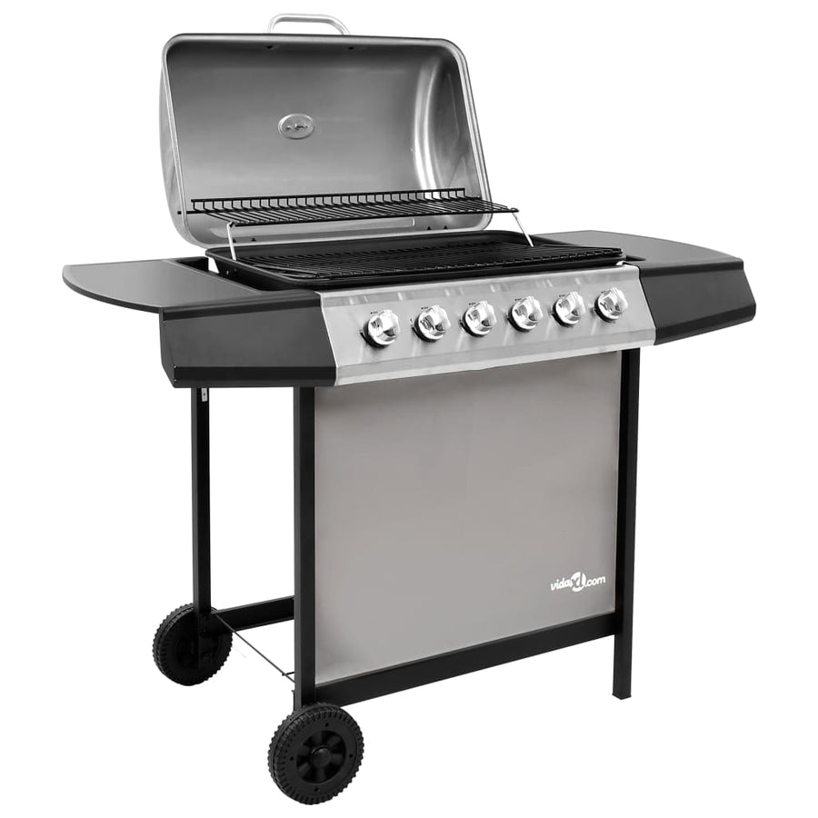 Gasbarbecue Met Kleurig Zwart en zilver 6 branders