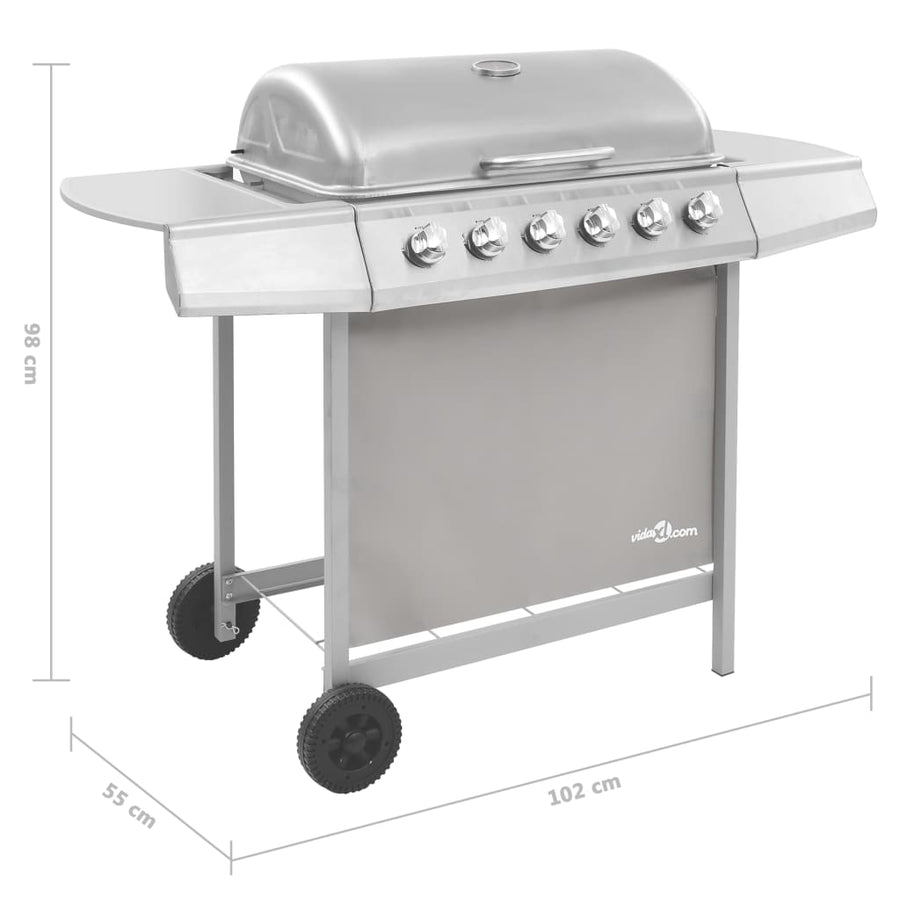 Gasbarbecue Met Kleurig Zilver 6 branders