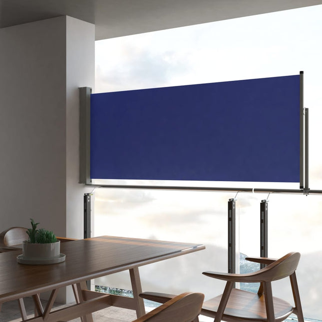 Tuinscherm Uittrekbaar 100 x 300 cm Blauw