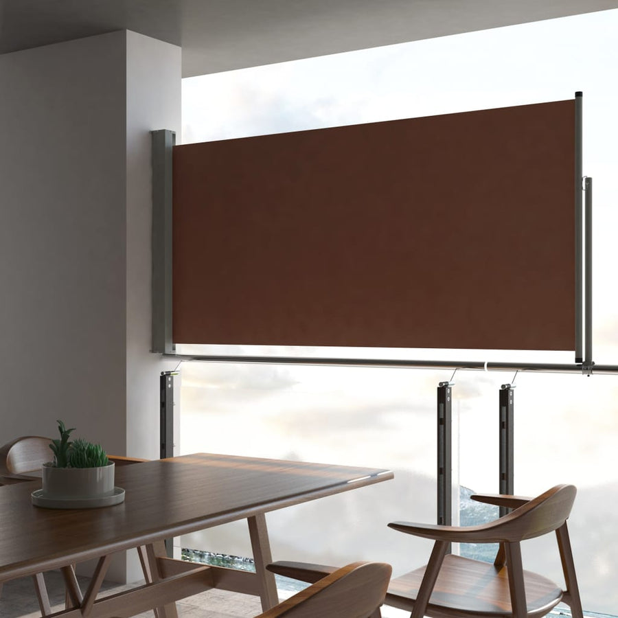 Tuinscherm Uittrekbaar 120X300 Cm Bruin 120 x 300 cm