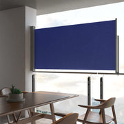 Tuinscherm uittrekbaar 110x300 cm blauw