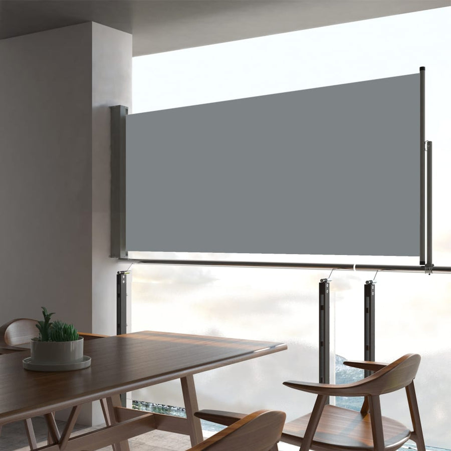 Tuinscherm Uittrekbaar 60 x 300 cm Grijs