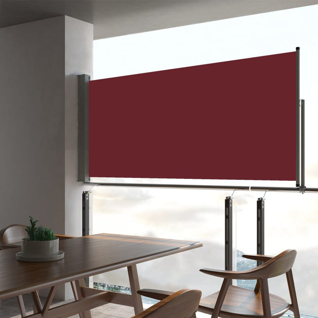 Tuinscherm Uittrekbaar 60 x 300 cm Rood