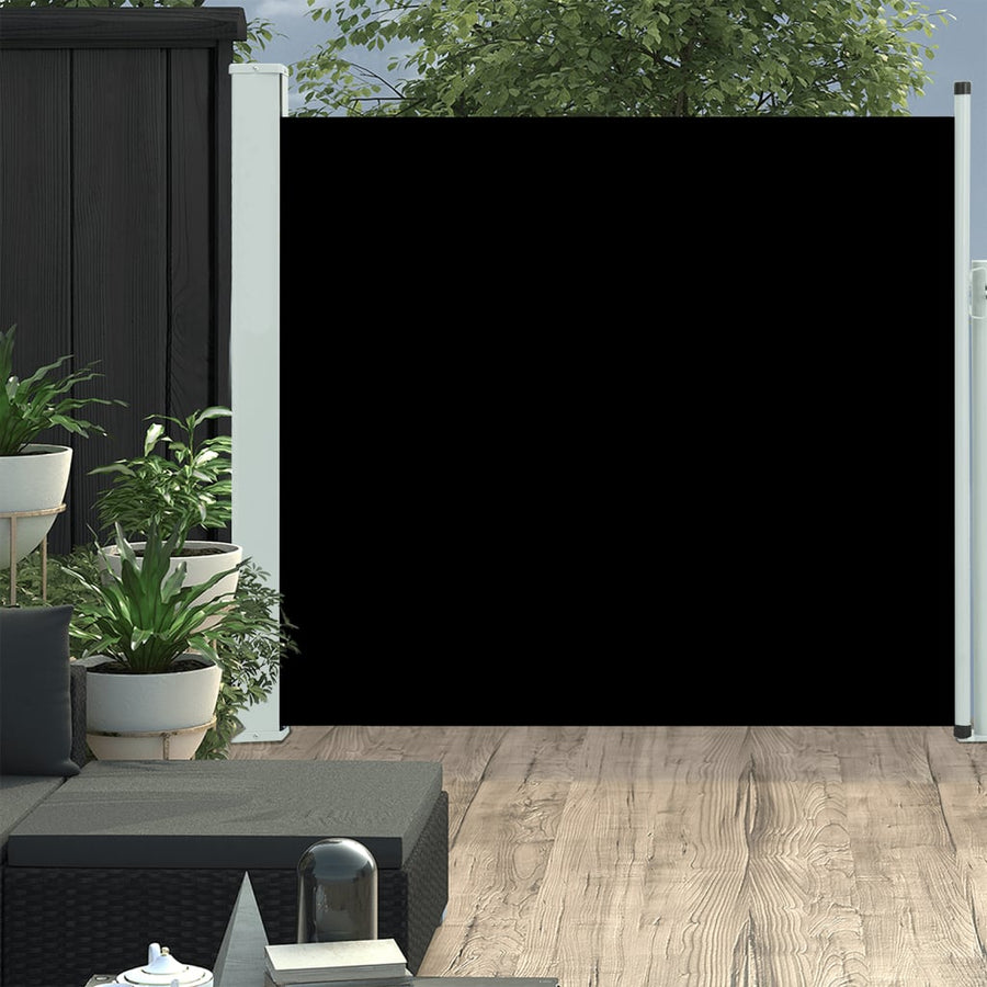 Tuinscherm Uittrekbaar 170 x 300 cm Zwart