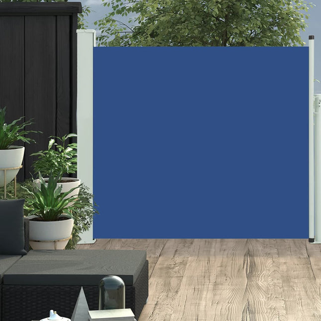 Tuinscherm uittrekbaar 100x300 cm blauw 100 x 300 cm Blauw