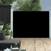 Tuinscherm uittrekbaar 100x500 cm zwart