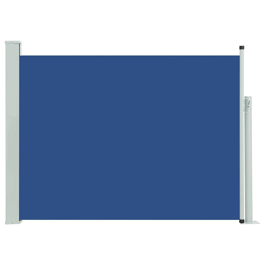 Tuinscherm uittrekbaar 100x514 cm blauw