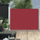 Tuinscherm Uittrekbaar 100 x 500 cm Rood