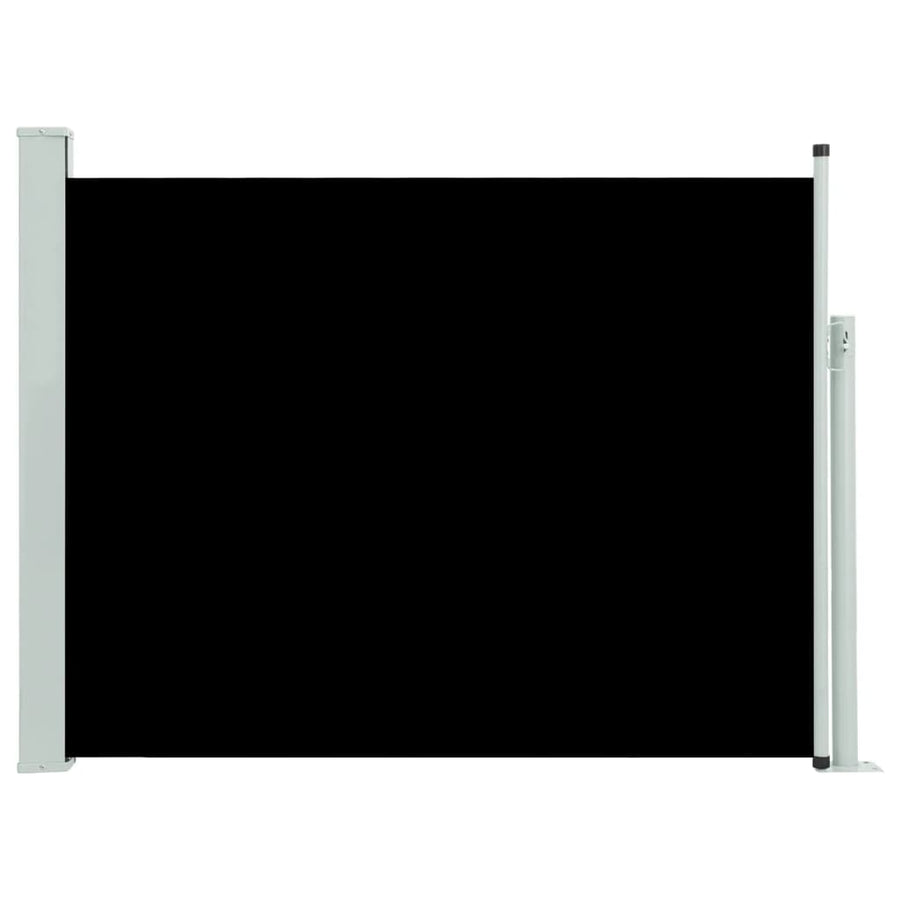 Tuinscherm Uittrekbaar 140X500 Cm Zwart 140 x 500 cm