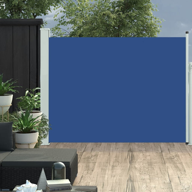 Tuinscherm Uittrekbaar 140 x 500 cm Blauw