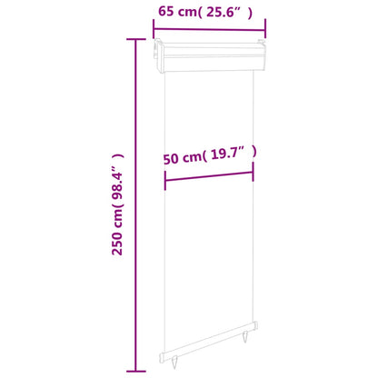 Balkonscherm 65 x 250 cm Grijs
