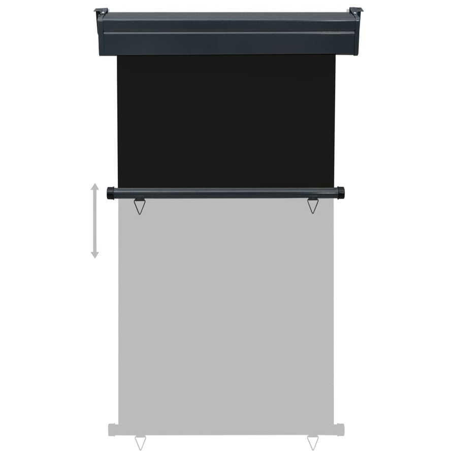 Balkonscherm 105 x 250 cm Zwart