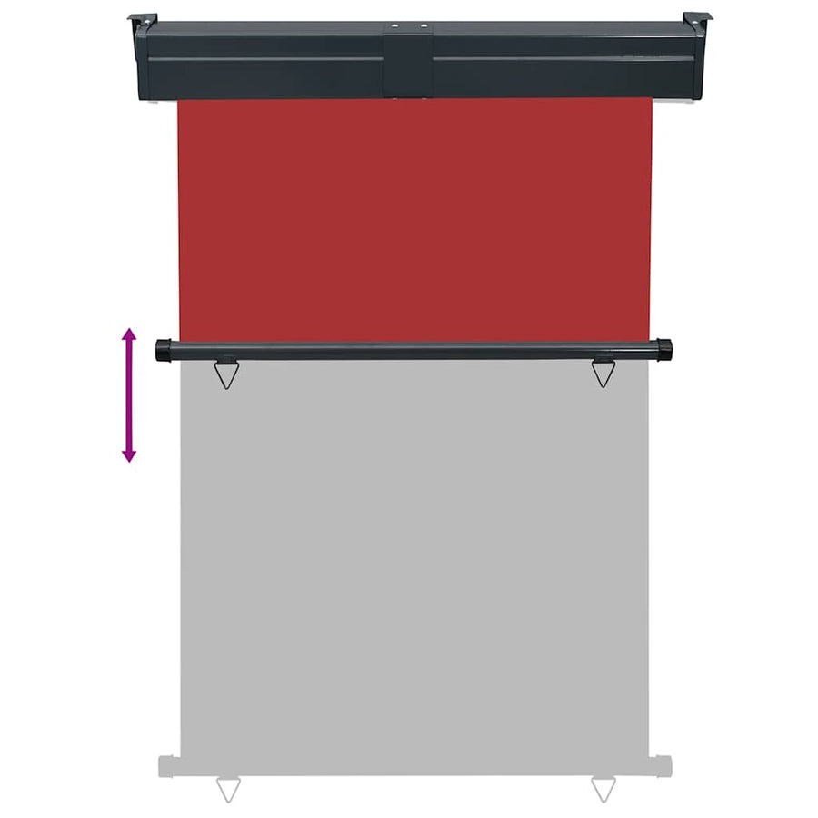 Balkonscherm 120X250 Cm Rood 120 x 250 cm