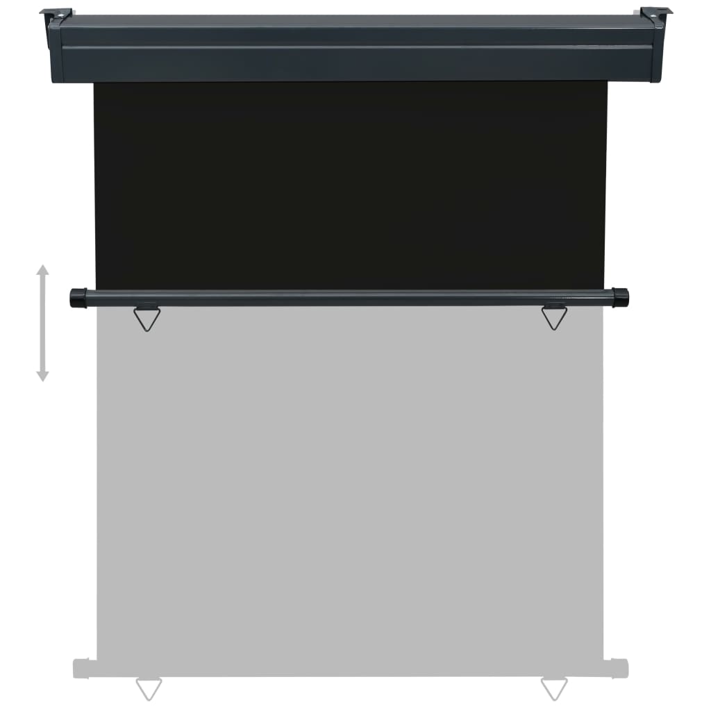 Balkonscherm 140 x 250 cm Zwart