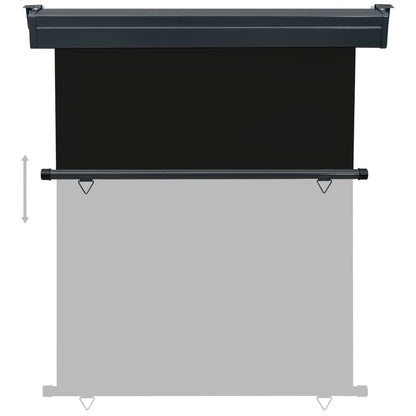Balkonscherm 140 x 250 cm Zwart