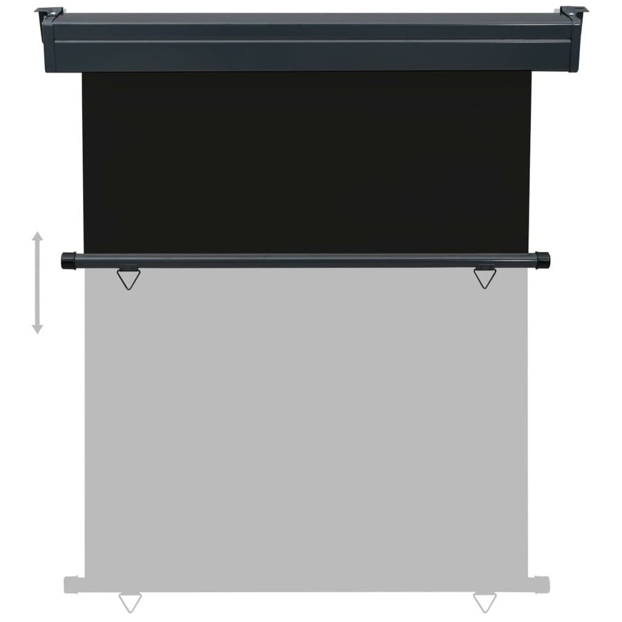 Balkonscherm 140 x 250 cm Zwart