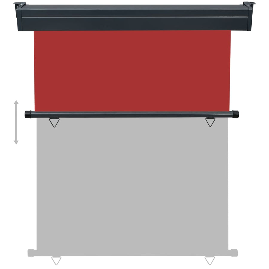 Balkonscherm 140 x 250 cm Rood