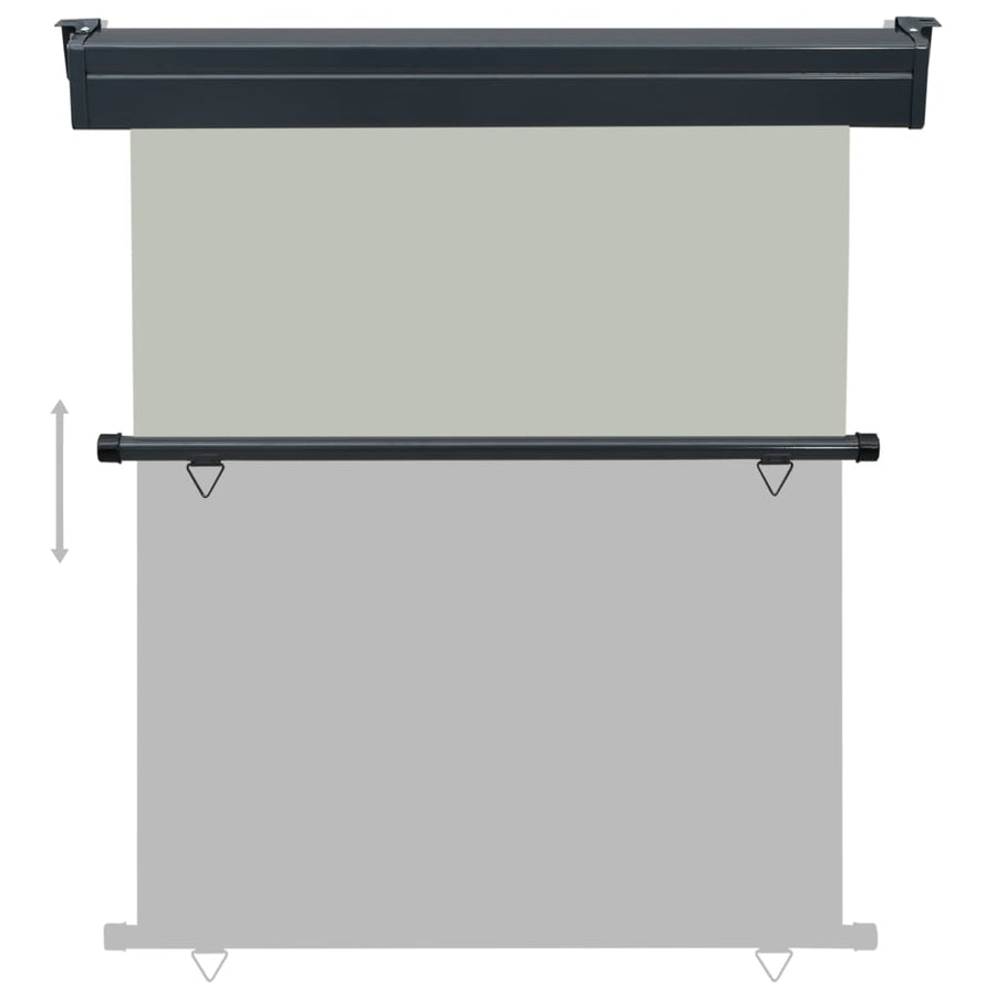 Balkonscherm 140 x 250 cm Grijs