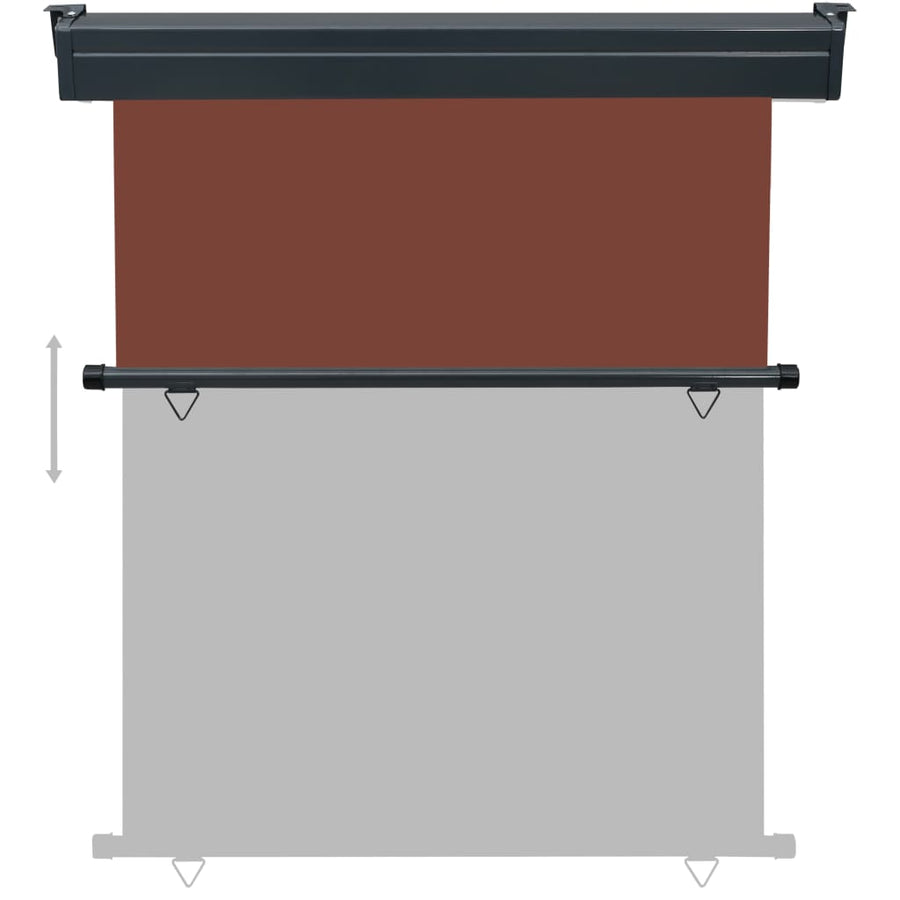 Balkonscherm 140 x 250 cm Bruin