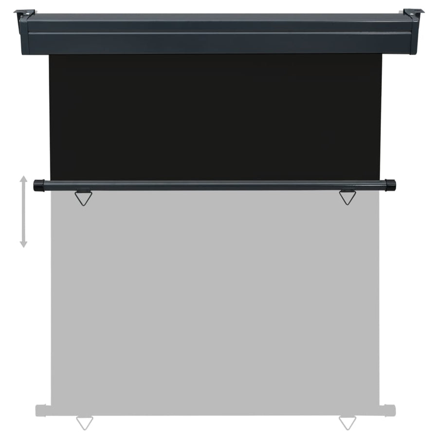 Balkonscherm 160 x 250 cm Zwart