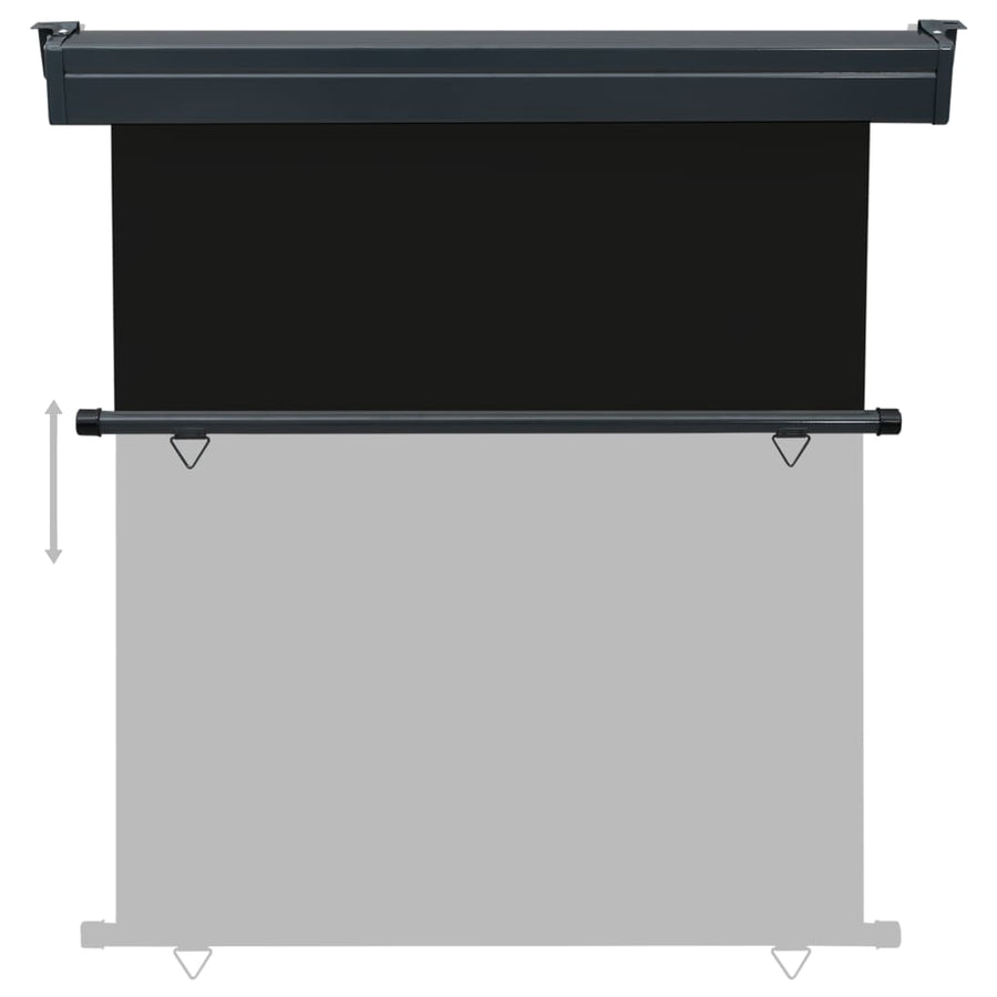 Balkonscherm 170 x 250 cm Zwart