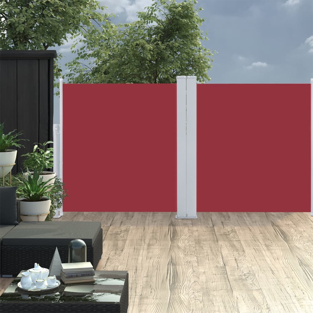 Windscherm Uittrekbaar Rood 100 x 600 cm
