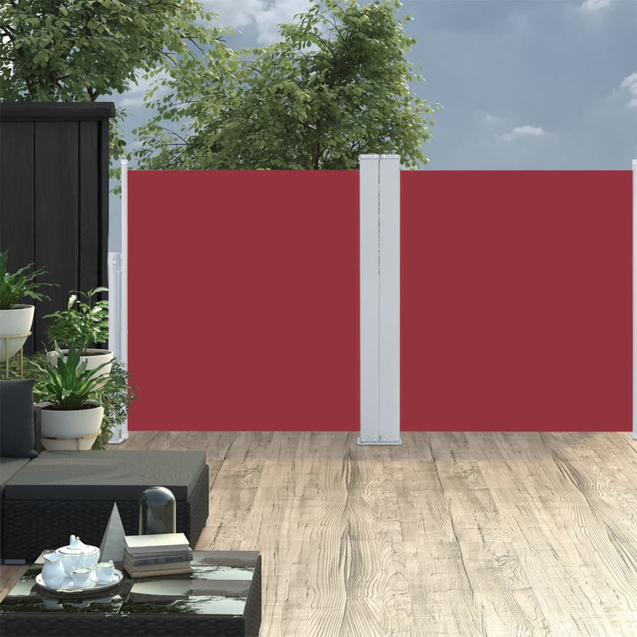 Windscherm Uittrekbaar Rood 100 x 600 cm