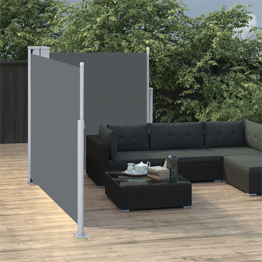 Windscherm Uittrekbaar 120X600 Cm Antraciet 120 x 600 cm