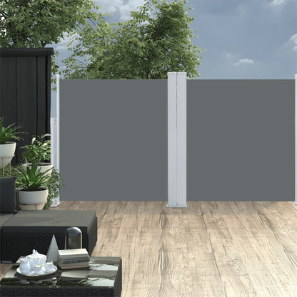 Windscherm Uittrekbaar 120X600 Cm Antraciet 120 x 600 cm