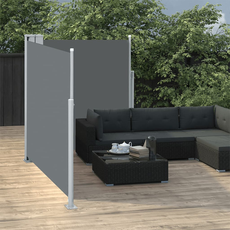 Windscherm Uittrekbaar 140 x 600 cm Antraciet