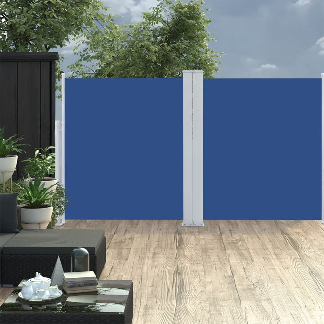 Windscherm Uittrekbaar 140 x 600 cm Blauw