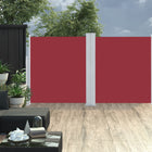 Windscherm Uittrekbaar 140 x 600 cm Rood