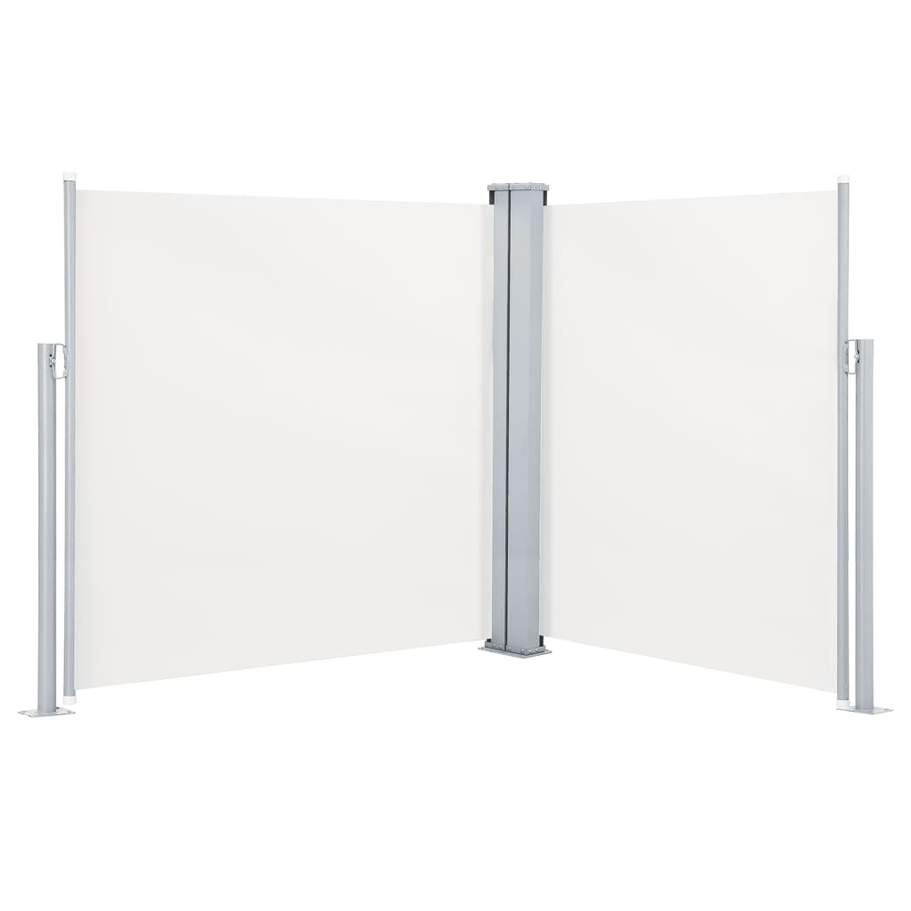Tuinscherm Uittrekbaar Dubbel 170 x 600 cm Crème