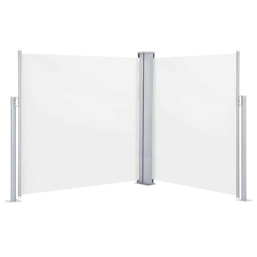 Tuinscherm Uittrekbaar Dubbel 170 x 600 cm Crème