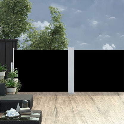 Windscherm Uittrekbaar Zwart 100 x 1000 cm