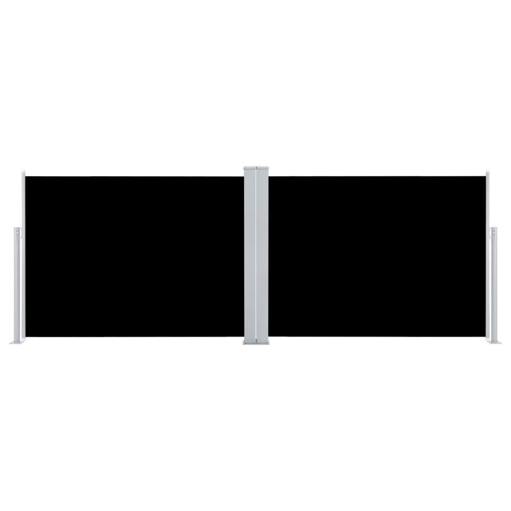 Windscherm Uittrekbaar 120X1000 Cm Zwart 120 x 1000 cm