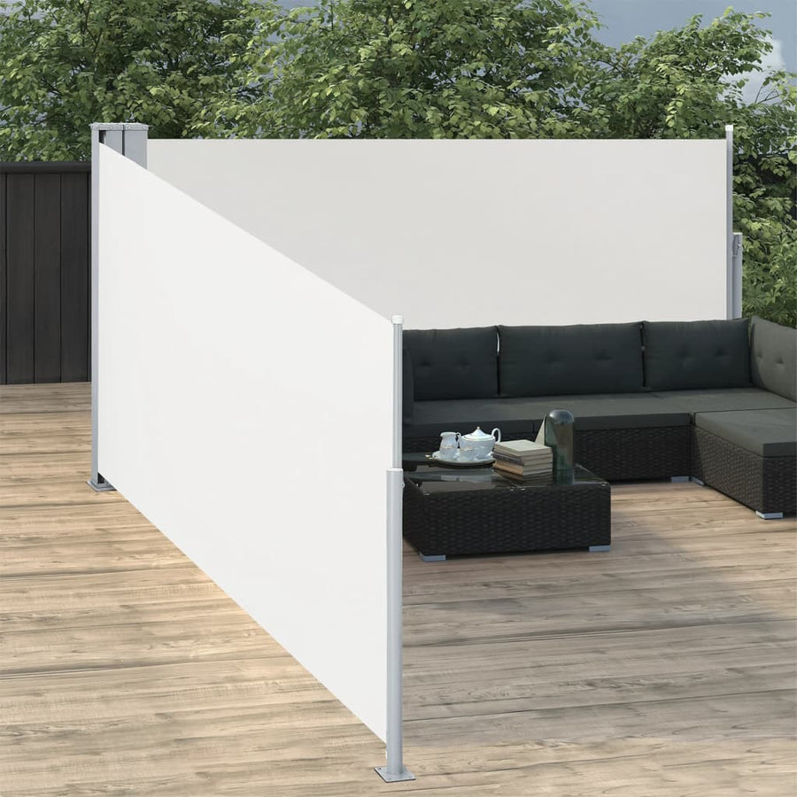 Windscherm Uittrekbaar 120 x 1000 cm Crème