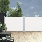 Windscherm uittrekbaar 120x1000 cm crème polyester