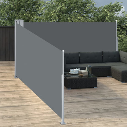 Windscherm Uittrekbaar 120X1000 Cm Antraciet 120 x 1000 cm