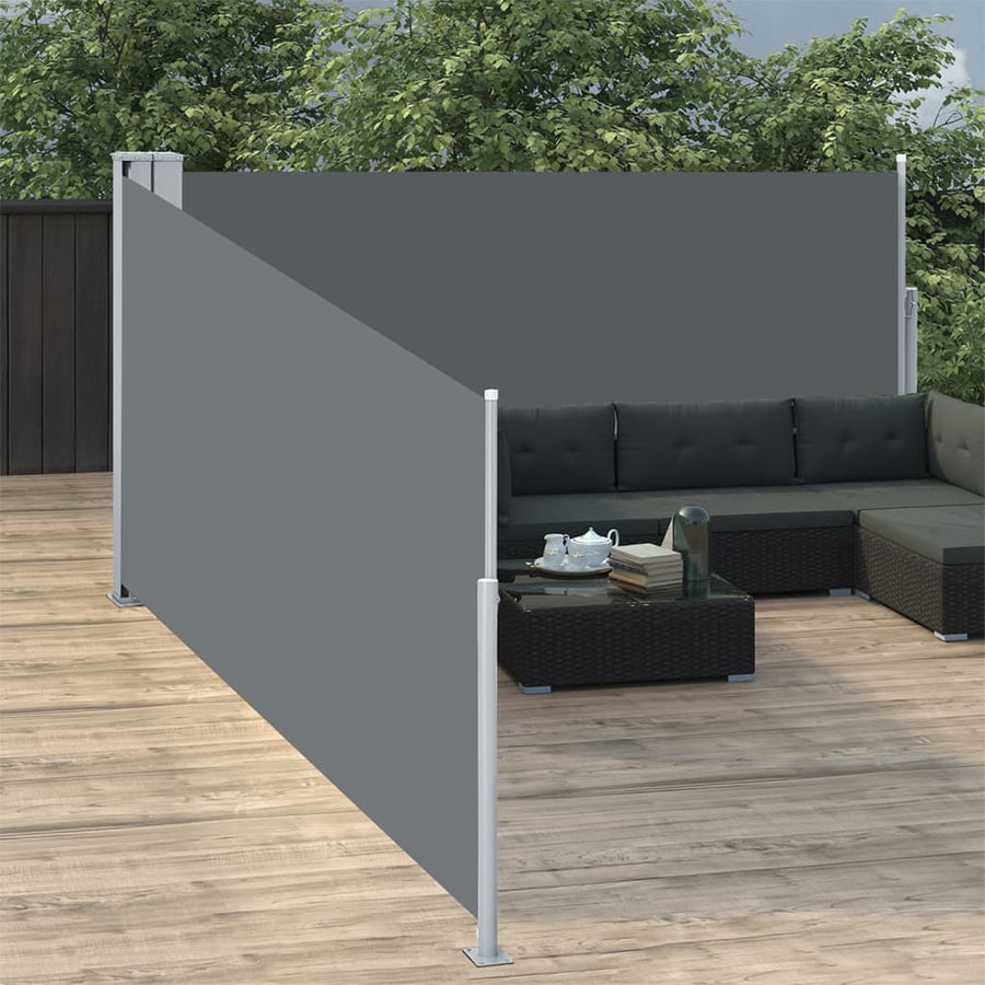 Windscherm Uittrekbaar 120X1000 Cm Antraciet 120 x 1000 cm