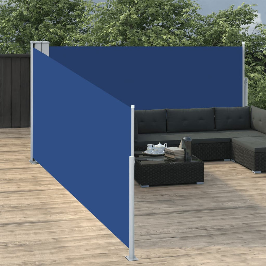 Windscherm Uittrekbaar 120 x 1000 cm Blauw