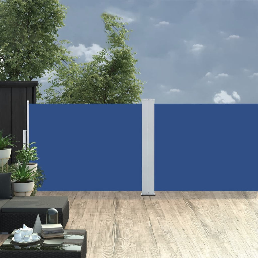 Windscherm Uittrekbaar 120 x 1000 cm Blauw