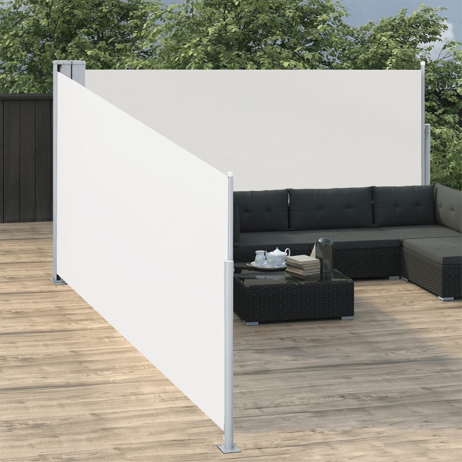 Windscherm Uittrekbaar 140 x 1000 cm Crème