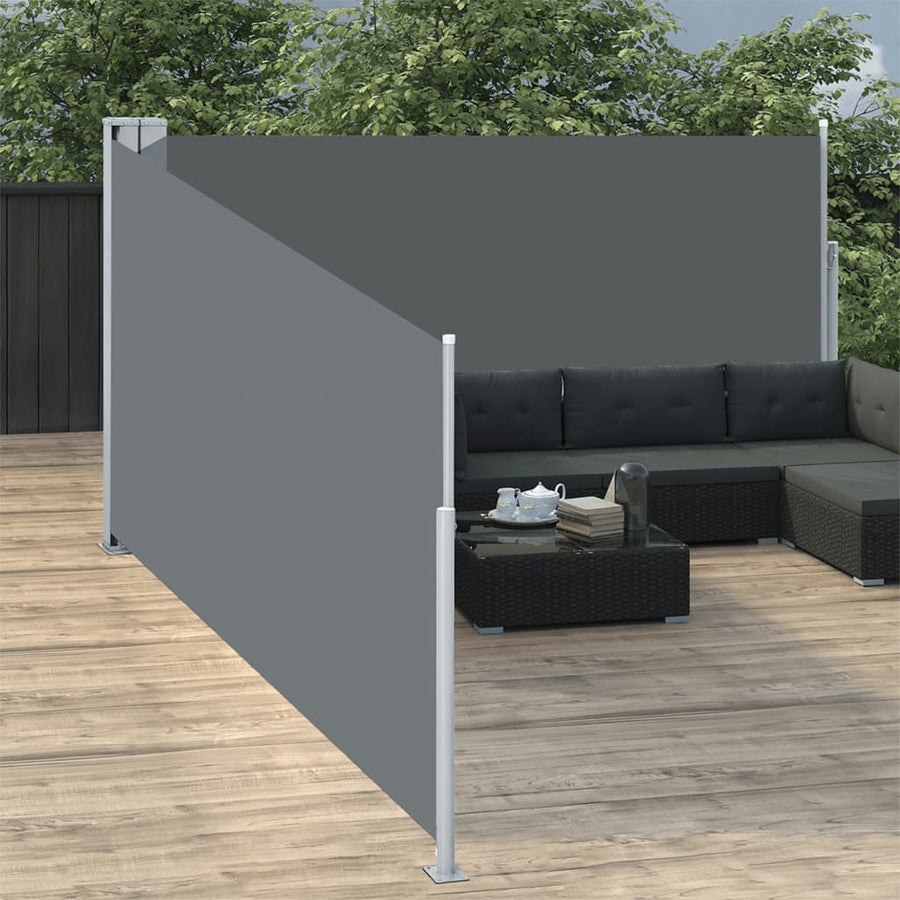 Windscherm Uittrekbaar 140X1000 Cm Antraciet 140 x 1000 cm